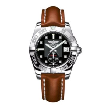 Breitling Galactic 36 Automatic Stainless Steel / Volcano Black Diamond / Calf