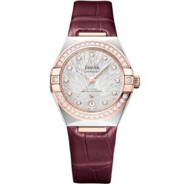 Omega Constellation Manhattan 29 Co-Axial Master Chronometer Stainless Steel - Sedna Gold - Diamond / Canopus Supernova / Alligator