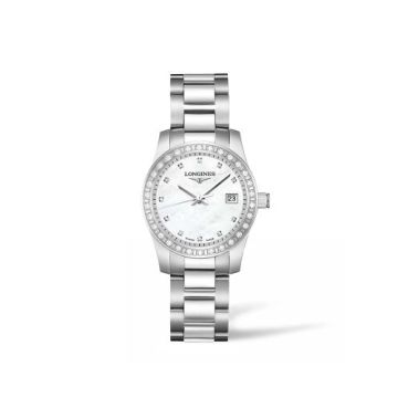 Longines Conquest Quartz 29.5 Stainless Steel - Diamond / MOP