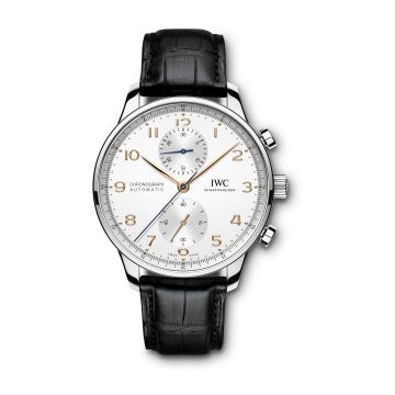 IWC Schaffhausen Portugieser Chronograph Stainless Steel / Silver - Rose