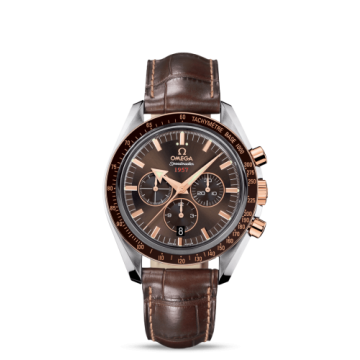 Omega Speedmaster Broad Arrow 1957 Stainless Steel / Red Gold / Brown