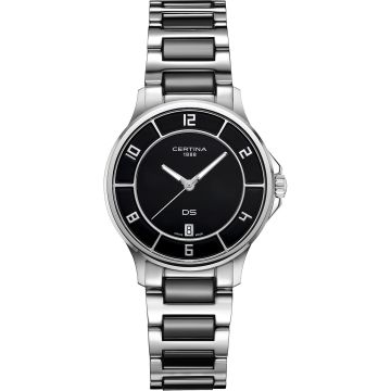 Certina DS-6 Lady Stainless Steel - Ceramic  / Black / Bracelet