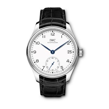 IWC Schaffhausen Portugieser Hand-Wound Eight Days "150 Years" Stainless Steel / White