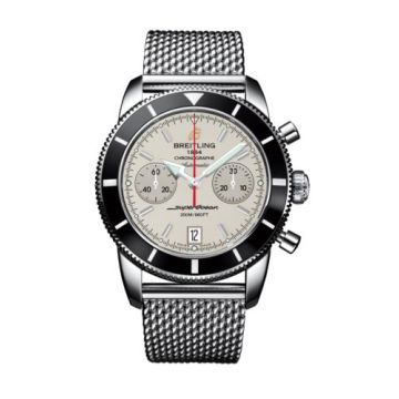 Breitling Superocean Heritage 44 Chronograph Stainless Steel / Black / Silver / Milanese