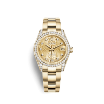 Rolex Datejust 31 Yellow Gold Diamond / Oyster / Champagne Computer