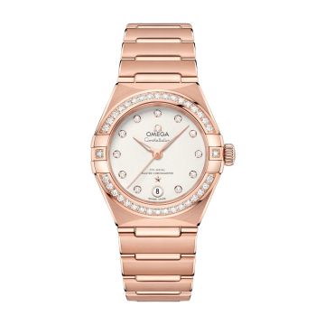 Omega Constellation Manhattan 29 Co-Axial Master Chronometer Sedna Gold / Silver / Diamond