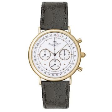IWC Schaffhausen Portofino Chronograph MecaQuartz Yellow Gold / White / Alligator