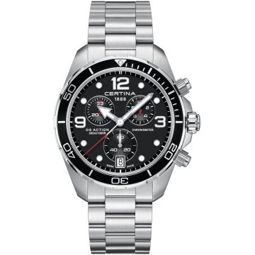Certina DS Action Chronograph Stainless Steel / Black / Bracelet