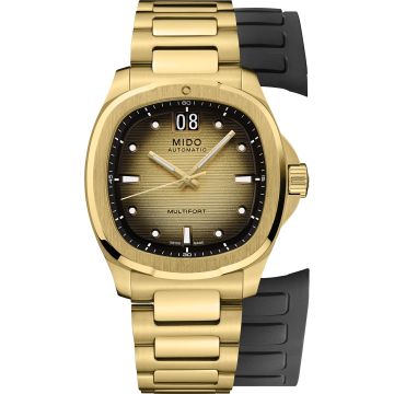 Mido Multifort TV Big Date Yellow Gold / Champagne