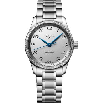 Longines Master Collection Date 34 Stainless Steel - Diamond / Silver / Bracelet