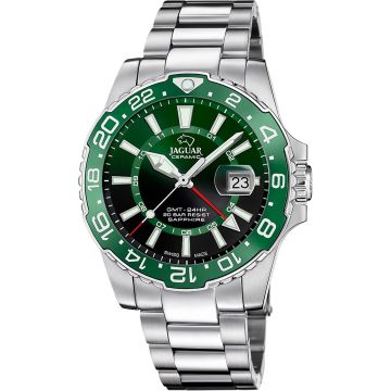 Jaguar Ceramic GMT Executive Date Silvery / Green