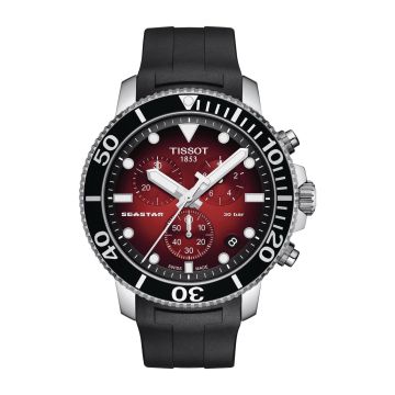 Tissot Seastar 1000 Chronograph Quartz 45.5 Stainless Steel / Gradient Red / Rubber