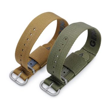The General Service Strap set of TWO (Khaki & Olive) by HAVESTON Straps - 18mm