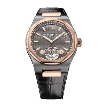 Girard-Perregaux Laureato 45 Tourbillon Titanium / Pink Gold / Grey / Alligator