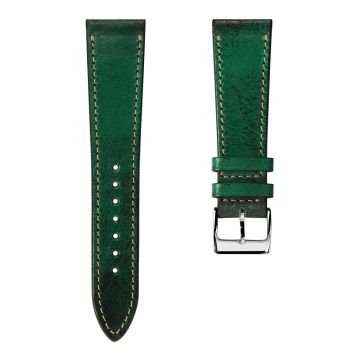 Radstock Vintage Genuine Leather Watch Strap - Vintage Green - 16mm