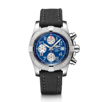 Breitling Avenger II Stainless Steel / Mariner Blue / Military / Pin