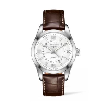 Longines Conquest Classic 42 GMT Stainless Steel / Silver