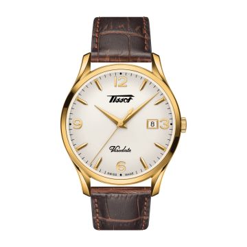 Tissot Visodate Quartz 40 Yellow Gold PVD / Silver / Strap