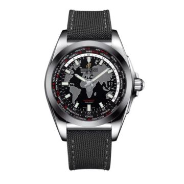 Breitling Galactic Unitime Stainless Steel / SleekT / Trophy Black / Military