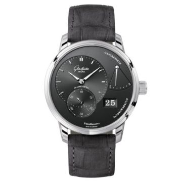 Glashütte Original PanoReserve Stainless Steel / Grey / Alligator / Pin