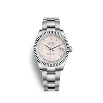 Rolex Datejust 31 Stainless Steel Fluted / Oyster / Pink MOP - Roman
