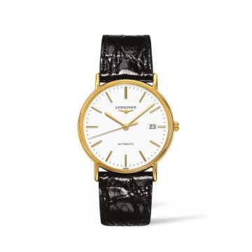 Longines Presence 38.5 Automatic PVD Gold / White / Strap