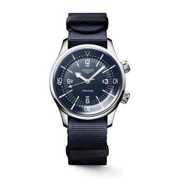 Longines Heritage Legend Diver 39 Stainless Steel / Blue / NATO