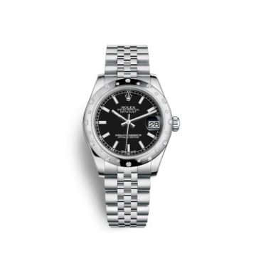 Rolex Datejust 31 Stainless Steel Domed Diamond / Jubilee / Black