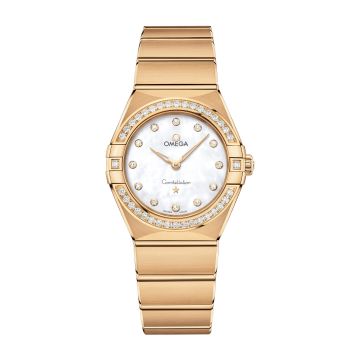 Omega Constellation Manhattan 28 Quartz Yellow Gold / MOP / Diamond