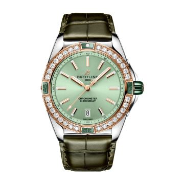Breitling Super Chronomat 38 Stainless Steel - Red Gold / Pink / Alligator
