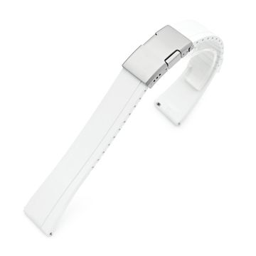 Quick Release FKM27 White Titanium Slinea Clasp FKM Rubber watch strap, 20mm or 22mm - 20mm