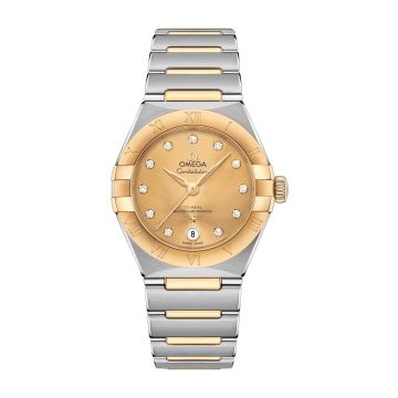 Omega Constellation Manhattan 29 Co-Axial Master Chronometer Stainless Steel / Yellow Gold / Champagne Diamond