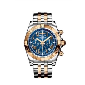 Breitling Chronomat 44 Stainless Steel / Rose Gold / Riviera Blue - Roman / Bracelet