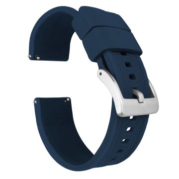 Fkm Rubber Navy Blue Watch Band - 22mm