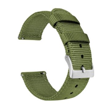 Army Green Two Piece NATO® style Watch Band - 18mm