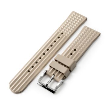 Chaffle Sand FKM Rubber watch strap, 20mm or 22mm - 20mm