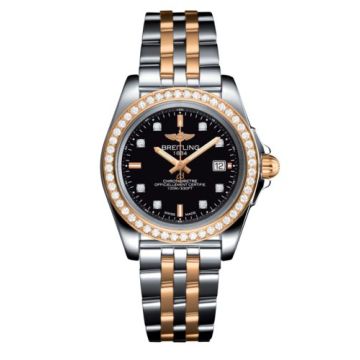 Breitling Galactic 32 Sleek Edition Stainless Steel / Rose Gold / Diamond / Trophy Black Diamond / Bracelet