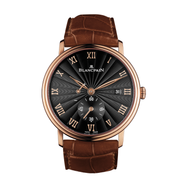 Blancpain Villeret Ultraplate Power Reserve Date Red Gold / Black