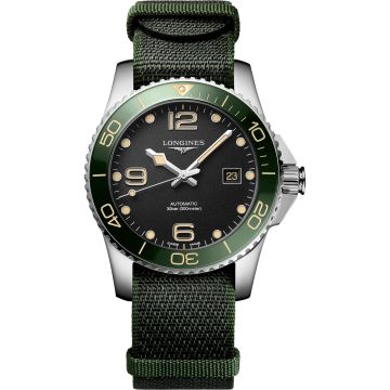 Longines HydroConquest 41 Automatic Stainless Steel / Matte Black / NATO