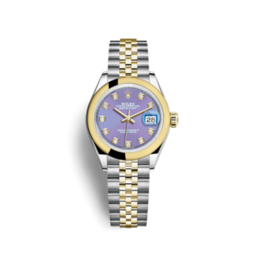 Rolex Lady-Datejust 28 Rolesor Yellow Domed / Jubilee / Lavender Diamond