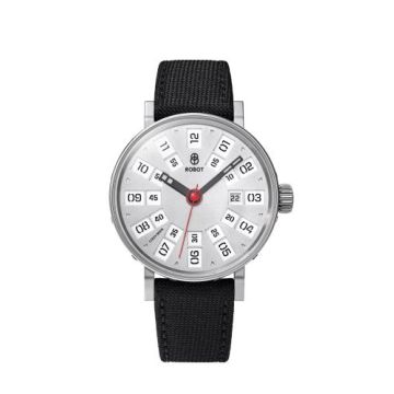 Robot Watch Graphic Analog Silver