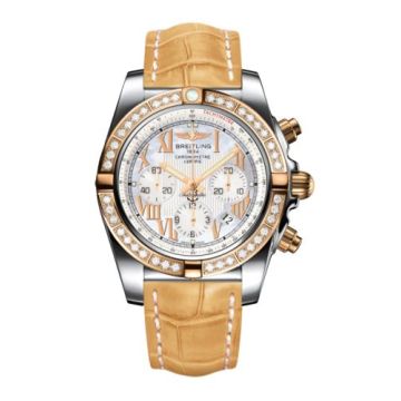 Breitling Chronomat 44 Stainless Steel / Rose Gold / Diamond / Pearl Roman / Croco