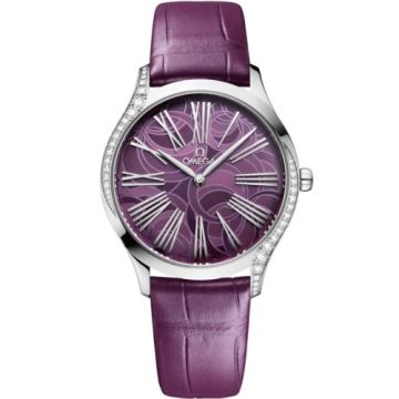 Omega De Ville Trésor 36 Stainless Steel / Purple - Peony / Alligator