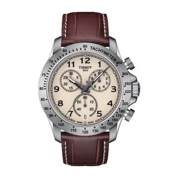 Tissot V8 Quartz Chronograph Stainless Steel / Ivory