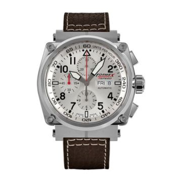 Formex Pilot Automatic Chronograph Silver / Calf
