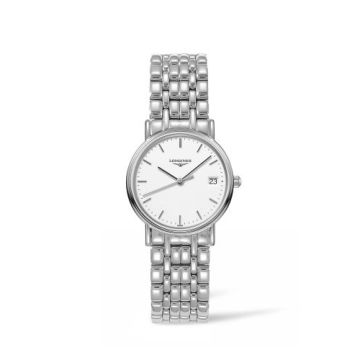 Longines Presence Quartz 30mm Stainless Steel / White / Bracelet