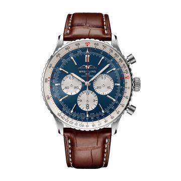 Breitling Navitimer B01 Chronograph 46 Stainless Steel / Blue / Alligator - Folding
