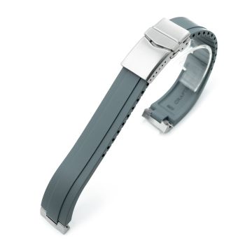 Crafter Blue - MX03-813 Light-Grey FKM Rubber Strap With End Links For Seiko Speedtimer SSC813 - 10mm
