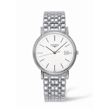 Longines Presence 38.5 Quartz Stainless Steel / White / Bracelet