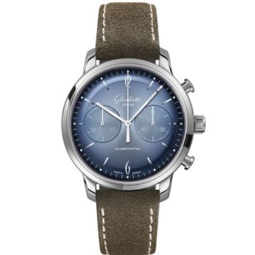 Glashütte Original Sixties Chronograph Stainless Steel / Glacier Blue / Pin / Annual Edition